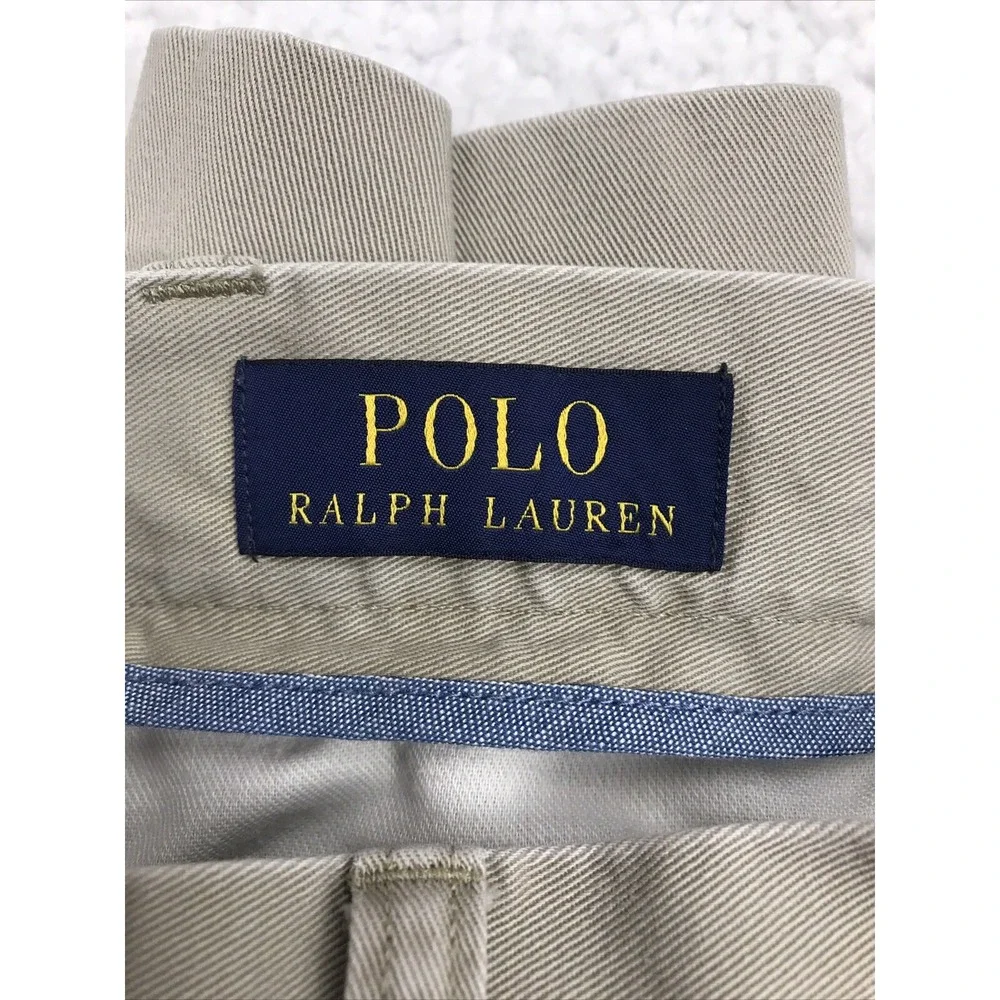 Vintage Polo Ralph Lauren Shorts Mens 40 Classic Tan PLEATED Chino 8